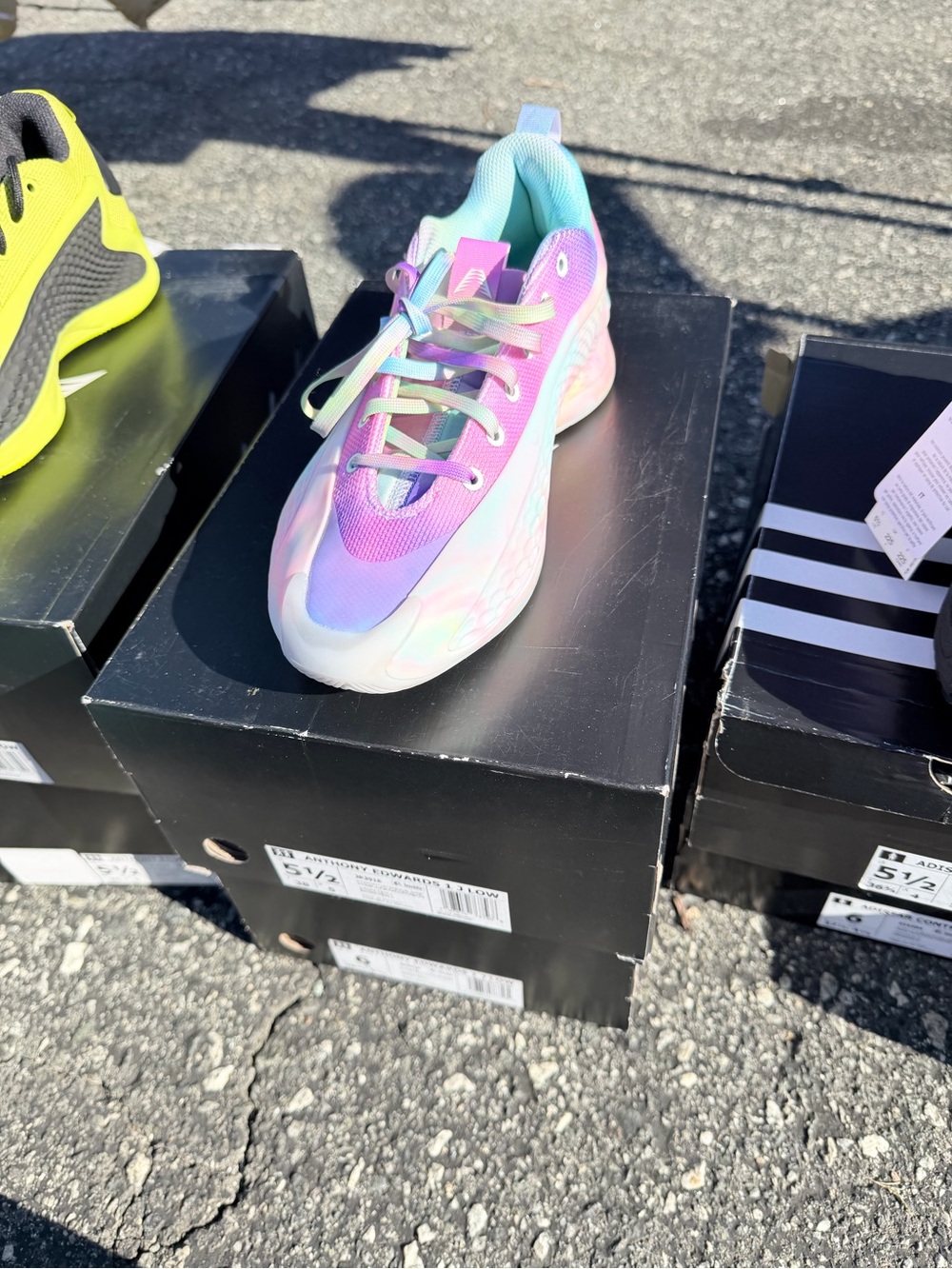 adidas Kids Pastel Gradient Sneakers - Purple/Teal